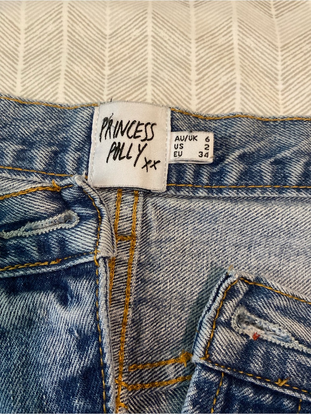 Princess Polly Light Blue Distressed Denim Jeans